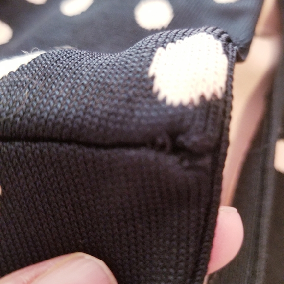 Alice + olivia black polka dots knit ribbed sleeveless dress - Picture 5 of 8